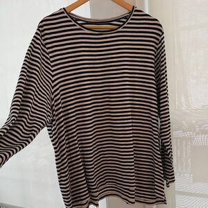 J. Jill 3X Striped Long Sleeve Top